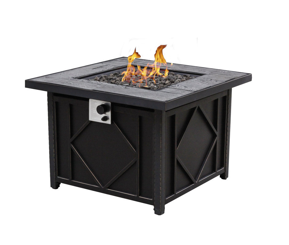 Bali Bali Outdoors 35" Square Cast Gas Fire Pit Table & Reviews Wayfair